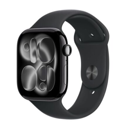 Apple Watch S11 GPS 46mm Jet Black Aluminium Case with Black Sport Band - M/L meux4rk/a