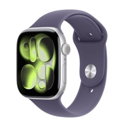 Apple Watch S11 GPS 46mm Silver Aluminium Case with Purple Fog Sport Band - M/L meva4rk/a