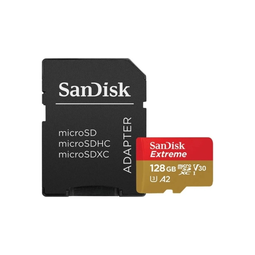 SanDisk SDXC 128GB Extreme micro 190MB/s A2 C10 V30 UHS-I U3 +adapter