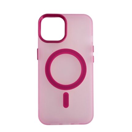 Silikonska futrola Magsafe FLURO COLOR Iphone 13/14 ROZE