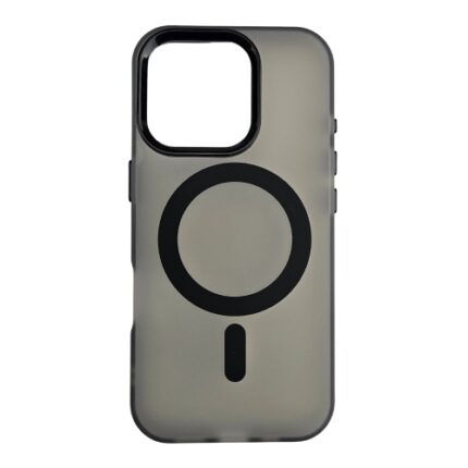 Silikonska futrola Magsafe FLURO COLOR Iphone 16 PRO MAX CRNA