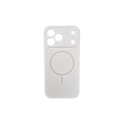 Silikonska futrola Magsafe LUX Iphone 17 PRO MAX BELA