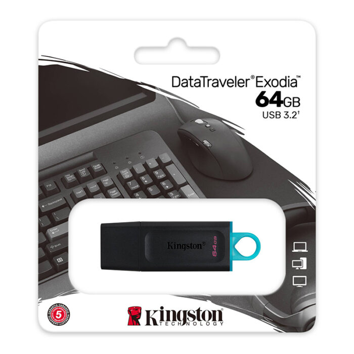 USB Flash memorija Kingston Data Traveler Exodia 3.2 64GB DTX crno plava - Slika 3