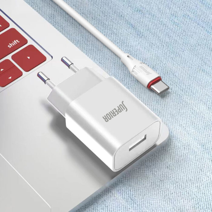 Kucni punjac Superior CO-DC21 2.1A Type C beli - Slika 3