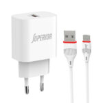 Kucni punjac Superior CO-BA21A Fast QC3.0 18W 3A Type C beli