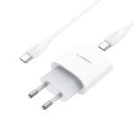 Kucni punjac Superior CO-DC55 Fast PD 20W 3A Type-C na Type-C beli