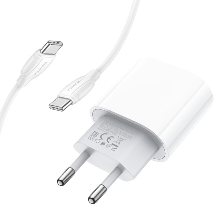 Kucni punjac Superior CO-DC55 Fast PD 20W 3A Type-C na Type-C beli - Slika 4