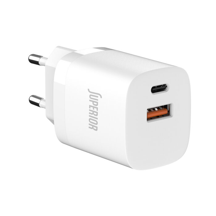 Kuciste punjaca Superior CO-3002ACL Fast PD Type C + USB 33W 3A belo - Slika 2
