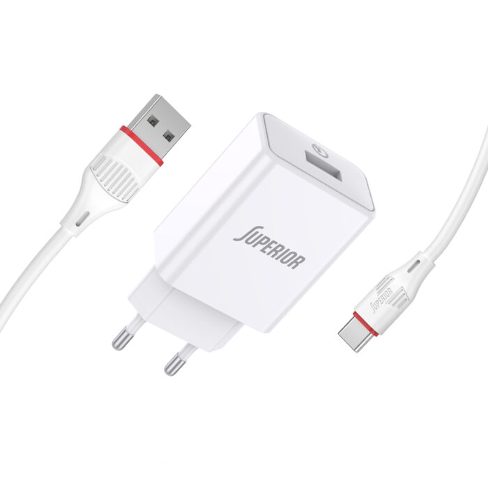 Kucni punjac Superior SU-P101 Fast QC3.0 18W 3A Type C beli - Slika 2