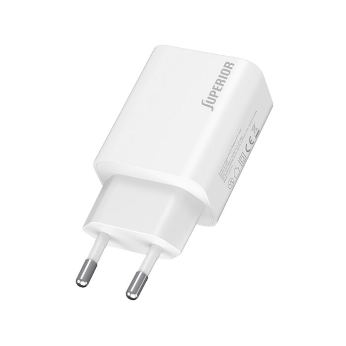 Kuciste punjaca Superior SU-P103 Super Fast PD 25W 3A Type C belo (CERT) - Slika 3
