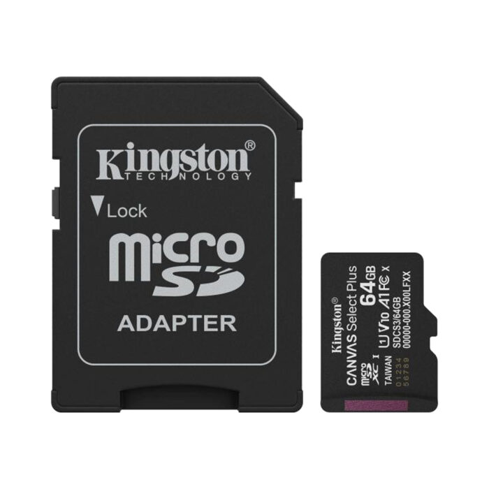Memorijska kartica Kingston Select Plus Micro SD 64GB Class 10 UHS U1 / V10 150MB/s + SD adapter - Slika 2