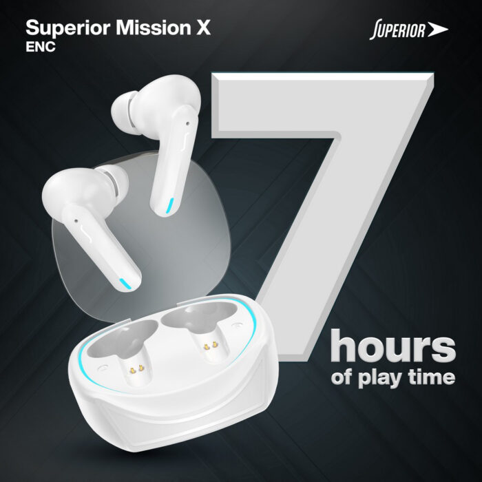 Slusalice bluetooth Superior Mission X ENC bele - Slika 3
