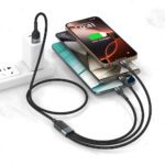 USB data kabal Superior SU-K106 3in1 Lightning/Micro/Type C 1m crni - Slika 2