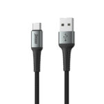 USB data kabal Superior SU-K104 pleteni Fast 27W 3A USB A na Type-C 1m crni