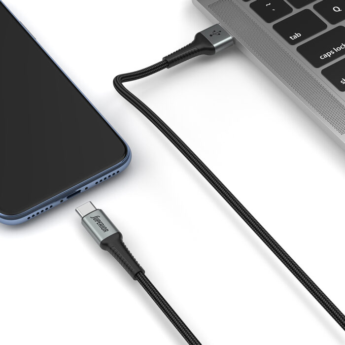 USB data kabal Superior SU-K104 pleteni Fast 27W 3A USB A na Type-C 1m crni - Slika 3