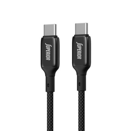 USB data kabal Superior SU-K105 Cink 60W 3A Type-C na Type-C 1m crni