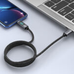 USB data kabal Superior SU-K107 pleteni 100W 5A Type-C na Type-C sa LED ekranom 1m crni - Slika 2