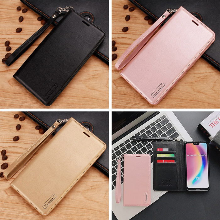 Maska na preklop Hanman Minor za Huawei P40 roze zlatna. - Slika 4