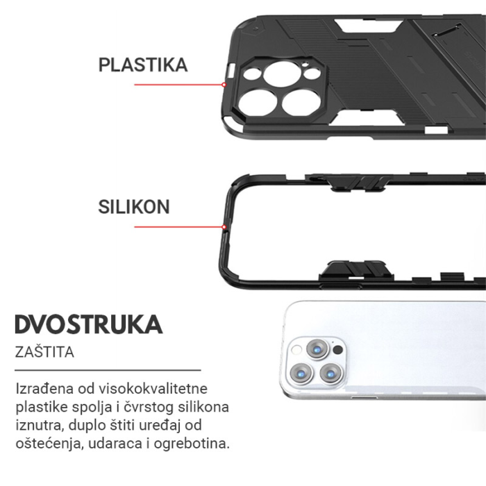 Maska Bibercas za Xiaomi Redmi A3 (2024) crna - Slika 2