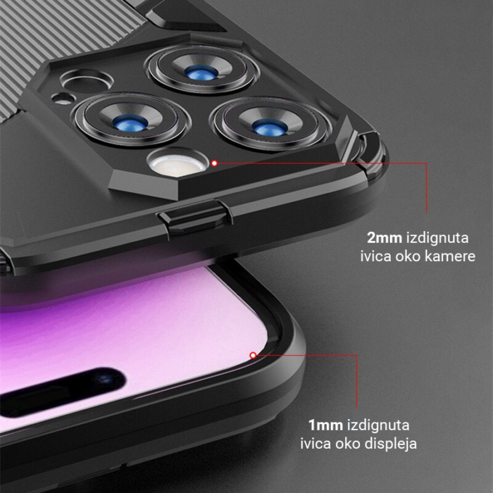 Maska Bibercas za Xiaomi Redmi Note 13 Pro 4G (EU) crna - Slika 4