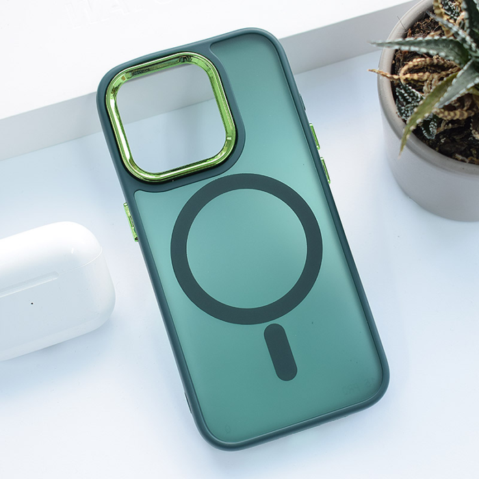 Maska Candy Shield Mag Case za iPhone 15 Pro tamno zelena - Slika 3