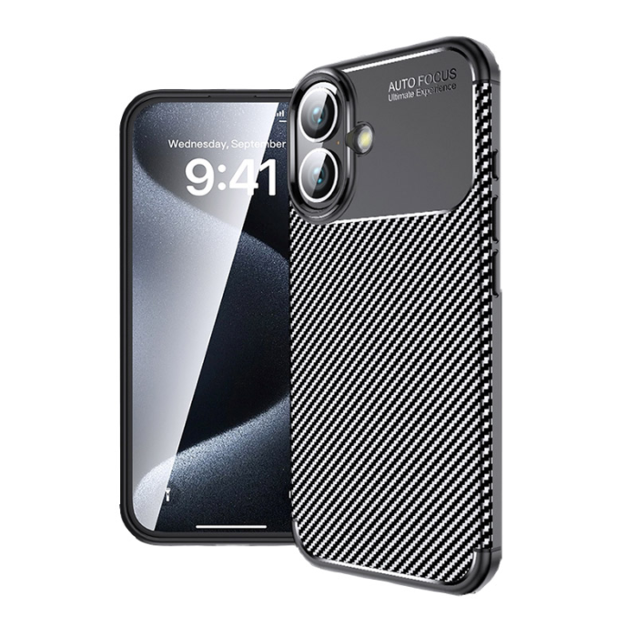 Maska Carbon Defender za iPhone 16 crna - Slika 6