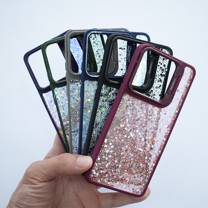 Maska Crystal Dots za iPhone 16 bordo - Slika 2