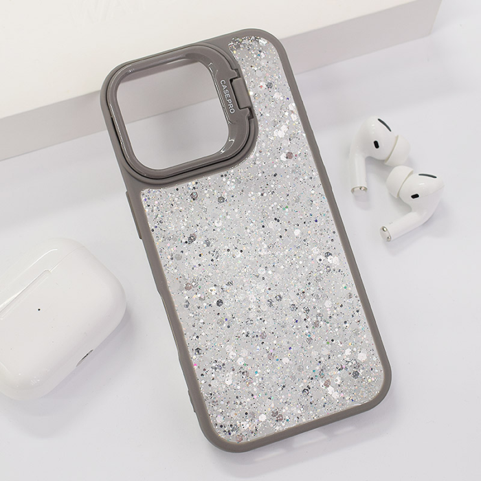 Maska Crystal Dots za iPhone 16 siva - Slika 6