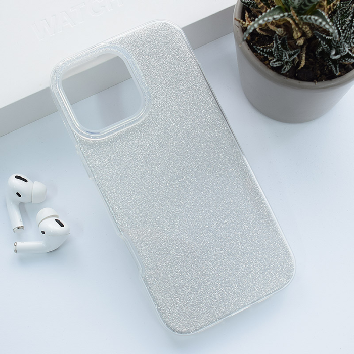 Maska Crystal Dust za iPhone 16 Pro Max srebrna - Slika 4