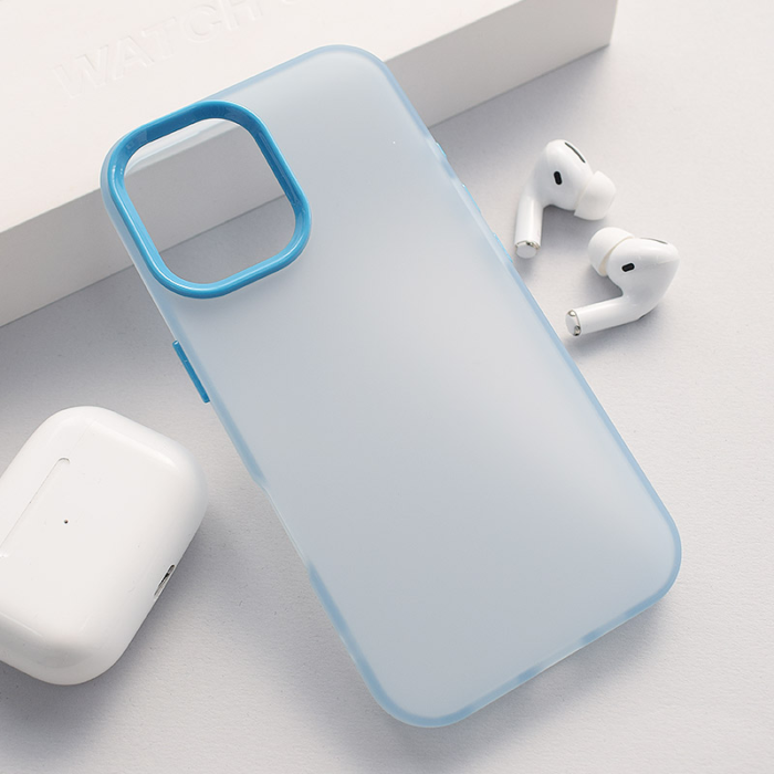 Maska Electro Glow Frame za iPhone 16 Pro plava - Slika 5