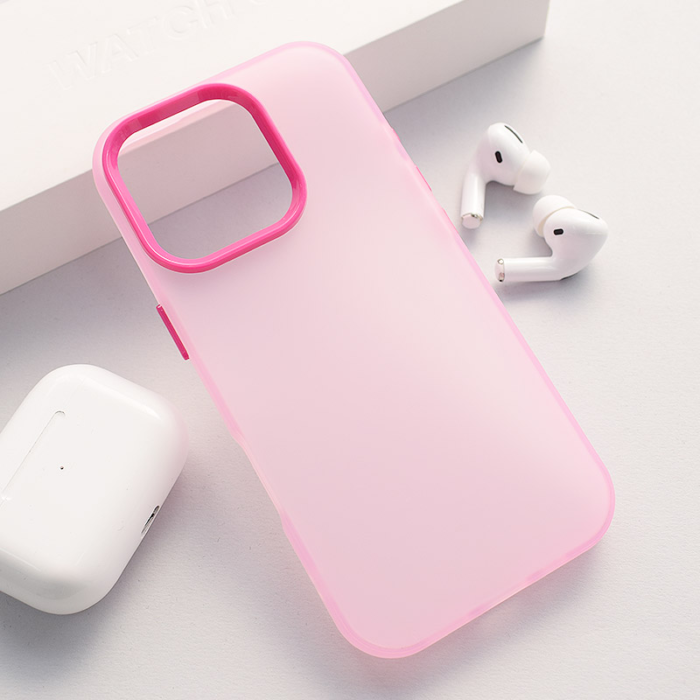 Maska Electro Glow Frame za iPhone 16 Pro roze - Slika 5