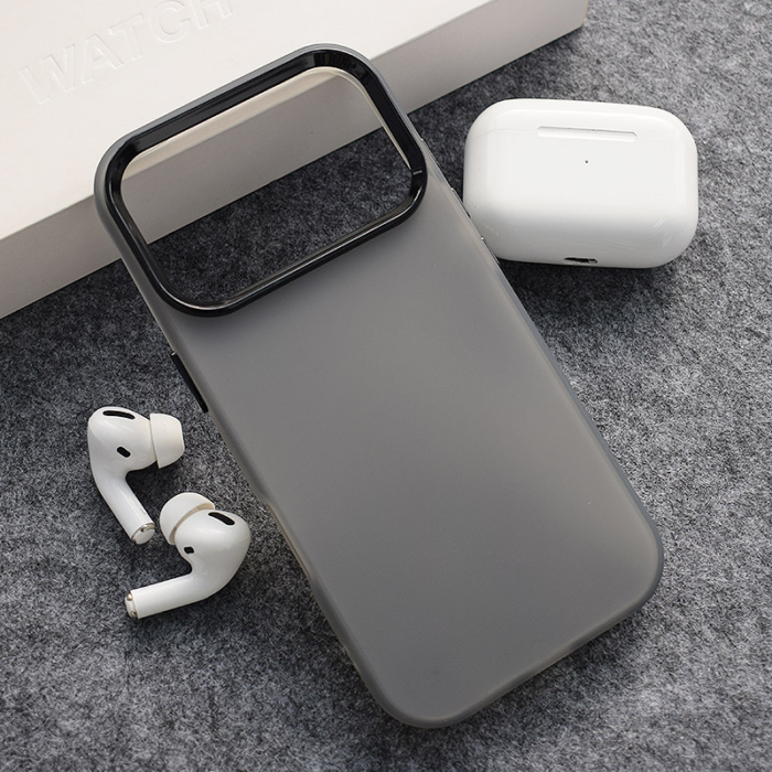 Maska Electro Glow Frame za iPhone 17 Pro Max crna - Slika 5