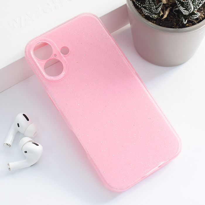 Maska Flash Crystal za iPhone 16 roze - Slika 7