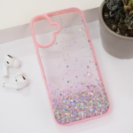 Maska Frame Glitter za iPhone 16 roze - Slika 5