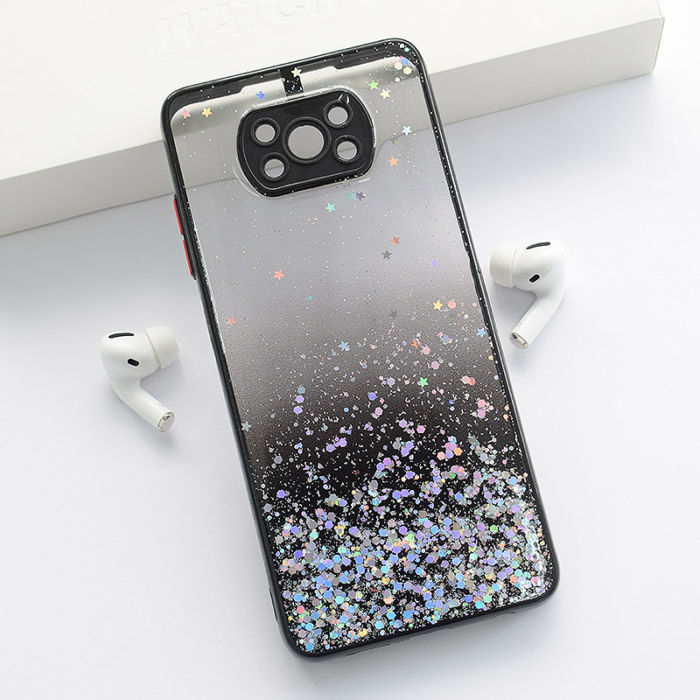 Maska Frame Glitter za Xiaomi Poco X3/ X3 NFC crna - Slika 5