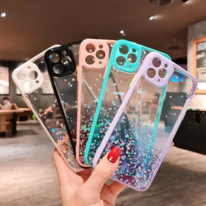 Maska Frame Glitter za Xiaomi Redmi 13C 4G/ Poco C65 4G crna - Slika 5
