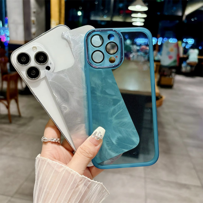 Maska Glitter Feather za iPhone 15 Pro ljubicasta - Slika 5