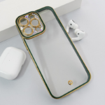 Maska Luxury Crystal Clear za iPhone 16 Pro Max zelena