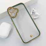 Maska Luxury Crystal Clear za iPhone 16 zelena
