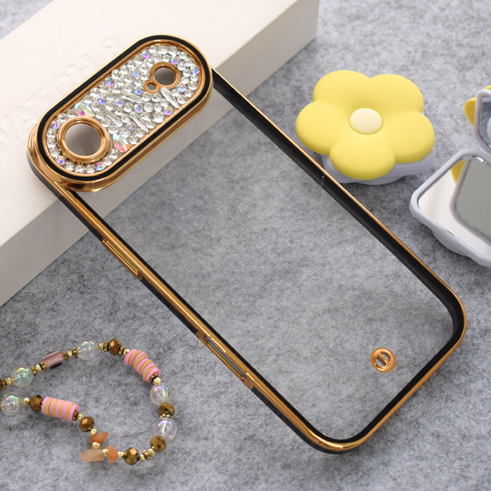 Maska Luxury Crystal Clear za iPhone Air crna - Slika 3