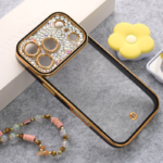 Maska Luxury Crystal Clear za iPhone 17 Pro Max crna - Slika 3
