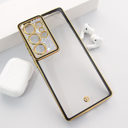 Maska Luxury Crystal Clear za Samsung S25 Ultra/ S938B crna