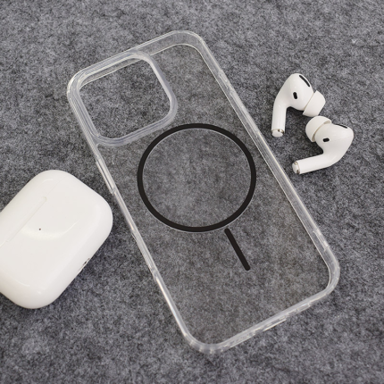 Maska Mag Case Clear Slim za iPhone 16 Pro crna