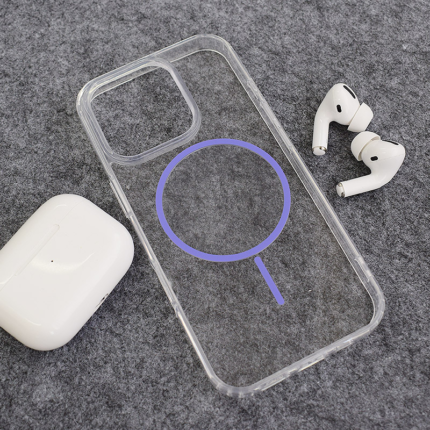 Maska Mag Case Clear Slim za iPhone 16 Pro Max ljubicasta