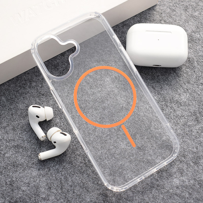 Maska Mag Case Clear Slim za iPhone 17 narandzasta - Slika 3