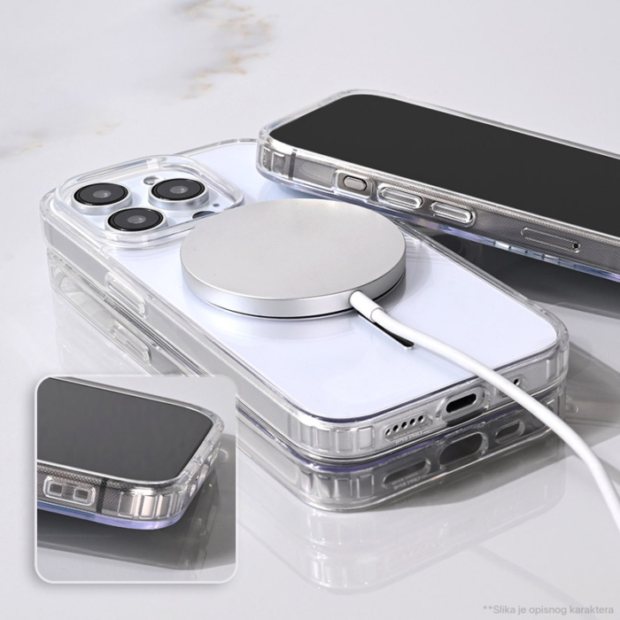 Maska Mag Case Clear Slim za Samsung S25/ S931B crna - Slika 2