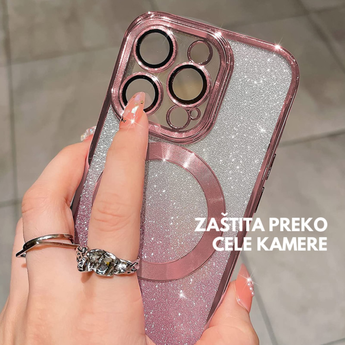 Maska Mag Case Electroplated za iPhone 17 roze - Slika 3