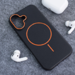 Maska Mag Case Summer Beats za iPhone 16 crno narandzasta - Slika 5