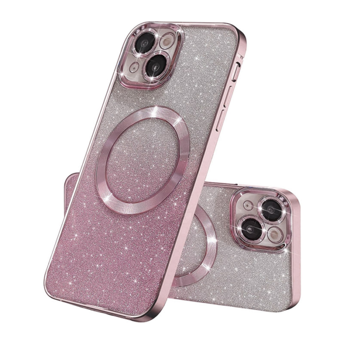 Maska Mag Case Electroplated za iPhone 14 roze - Slika 6