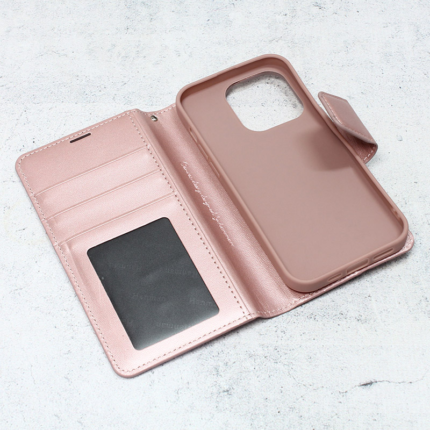 Maska na preklop Hanman Mill za iPhone 14 Pro Max roze